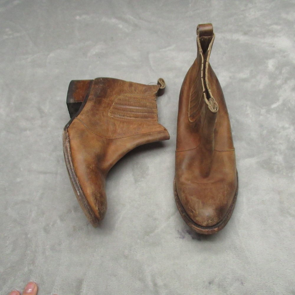Free‎ Bird Womens 9 Boots Brown Leather Lasso Chelsea Western Pointed Toe Ankle